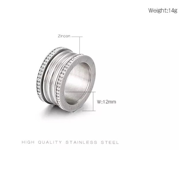 Roman Numeral Swarovski Crystals Stuck Up Eternity Gold Silver White Gold - Picture 11 of 16